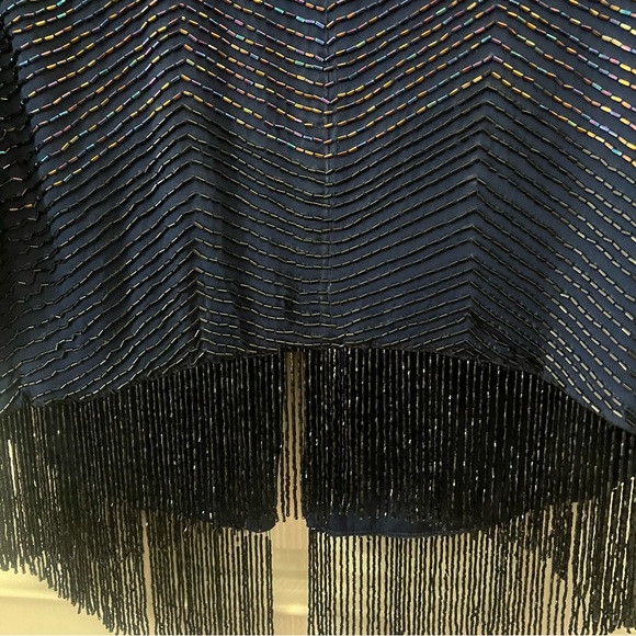 Haute Hippie Beaded Fringe Navy Blue Jacket - Picture 12 of 12